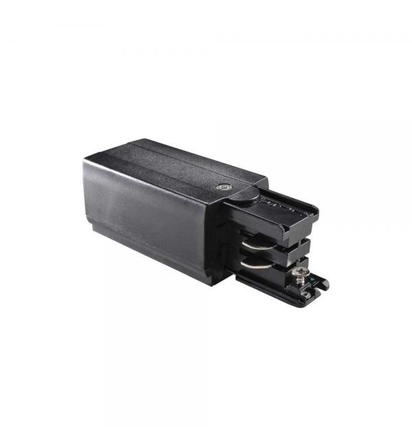 Коннектор для шинопровода (трека) Ideallux LINK TRIMLESS MAINS CONNECTOR LEFT BLACK 169576
