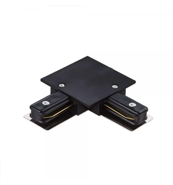 501127 Соединитель д/встраиваемых треков однофазный BARRA L-образный ЧЕРНЫЙ