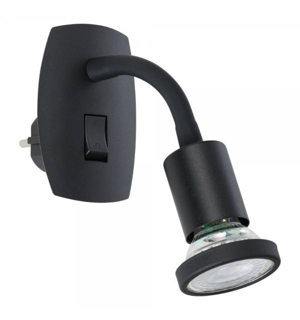 300913  Светод спот PARRINI, 1X4,5W(GU10), сталь, пластик, черный