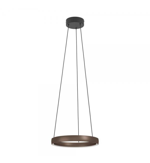 390449 Светодиодный подвес с регулировкой цветовой температуры TRABUCO, 2X19W(LED), Ø800, 2200-6500K, 9600lm, алюминий, сталь, черный, коричневый, бел