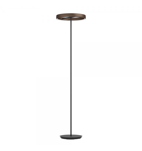390452 Светодиодный торшер с регулировкой цветовой температуры TRABUCO, 2X19W(LED), Ø420, 2200-6500K, 4800lm, алюминий, сталь, черный, коричневый, бел