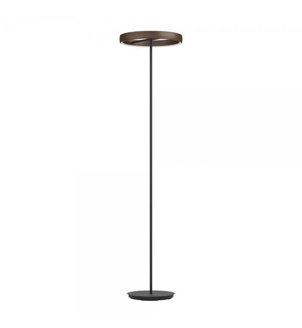 390452 Светодиодный торшер с регулировкой цветовой температуры TRABUCO, 2X19W(LED), Ø420, 2200-6500K, 4800lm, алюминий, сталь, черный, коричневый, бел