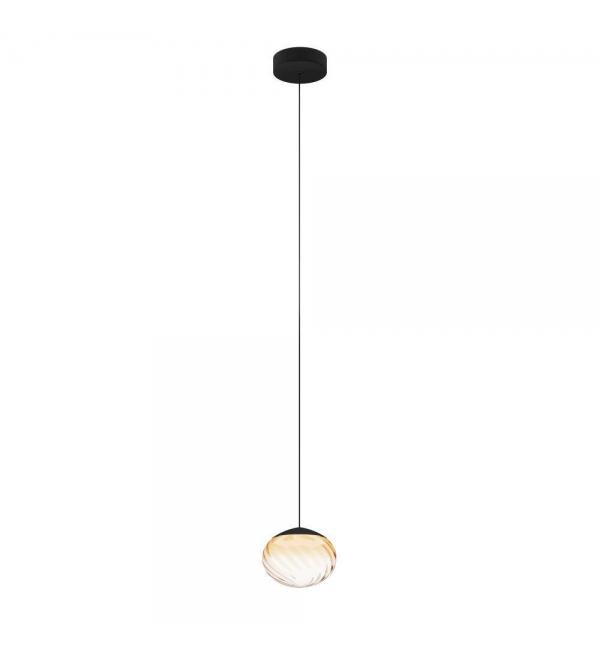 390479 Светодиодный подвес с регулировкой цветовой температуры PANTOJA, 1X5,8W(LED), Ø240, 2200-6500K, 1100lm, сталь, черный, янтарный