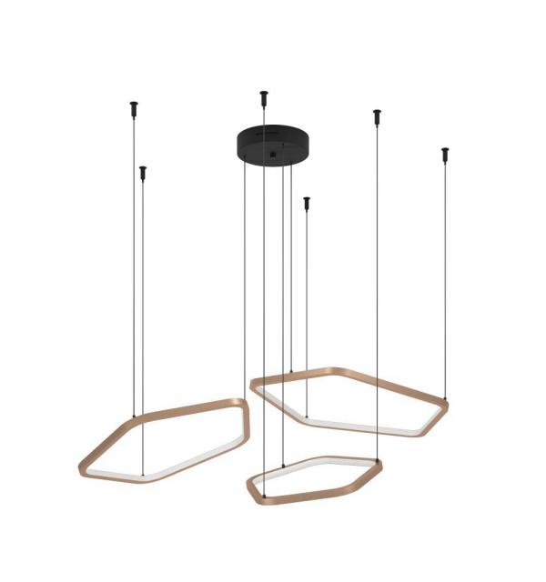 390505 Светодиодный подвес с регулировкой цветовой температуры ESTRELLA, 1X50W(LED) ,2200-6500K, 8700lm, алюминий, сталь, бронзовый, черный, белый