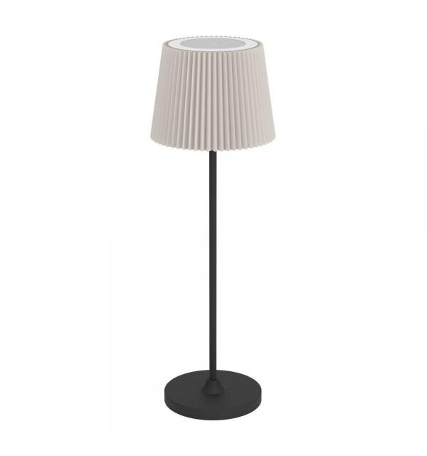75934 Аккум. настольн лампа сенсорн, димм. LEONERO, H370, 3,8W(LED), 2400K, 3000K, 4000K, 300lm, сталь, черный, текстиль, бежевый