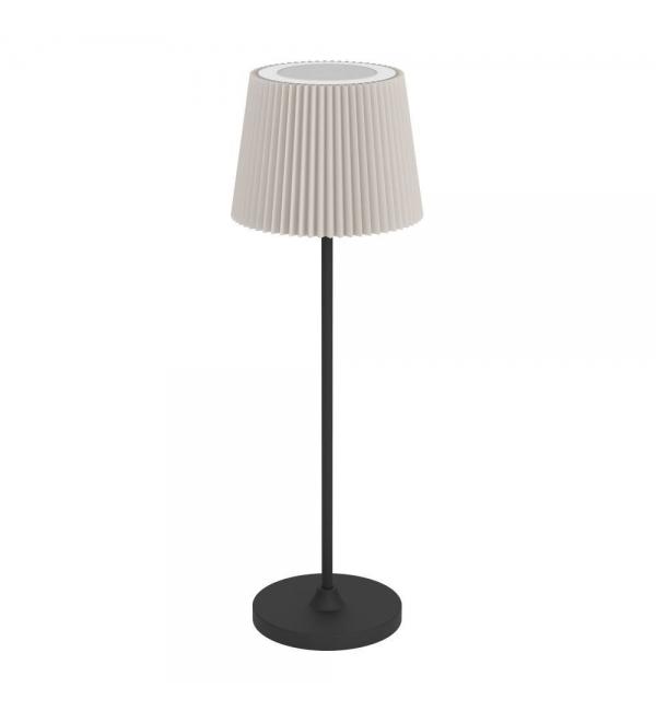 75934 Аккум. настольн лампа сенсорн, димм. LEONERO, H370, 3,8W(LED), 2400K, 3000K, 4000K, 300lm, сталь, черный, текстиль, бежевый
