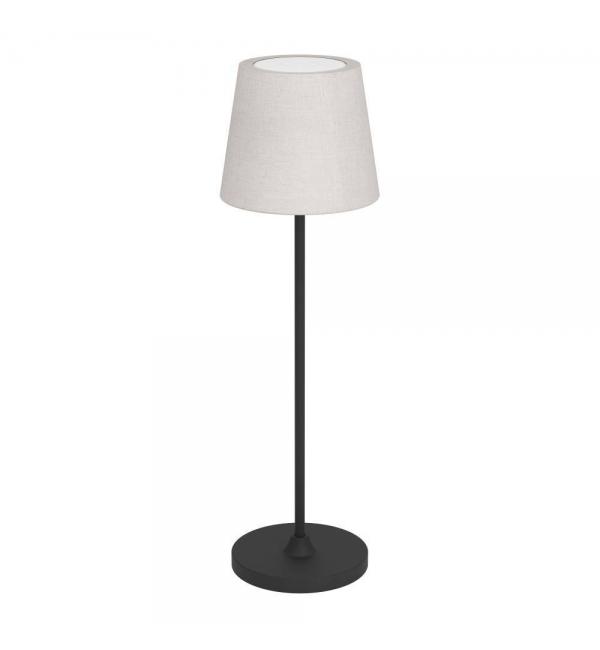 75937 Аккум. настольн лампа сенсорн., димм. LEONERO, H340, 3,8W(LED), 2400K, 3000K, 4000K, 300lm, сталь, черный/текстиль, бежевый