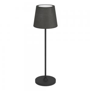 75938 Аккум. настольн лампа сенсорн., димм. LEONERO, H340, 3,8W(LED), 2400K, 3000K, 4000K, 300lm, сталь, черн/текстиль, черн
