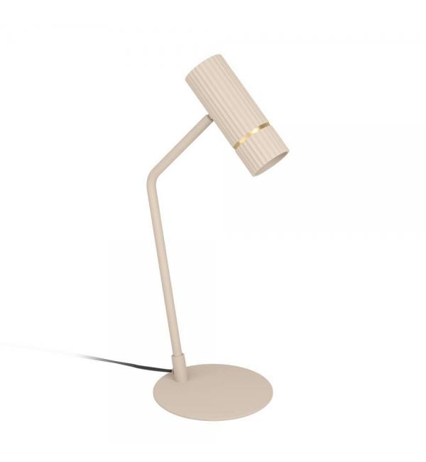 901154 Светодиодная настольная лампа CAMINIA, 1х5W (GU10-LED), 345lm, L210, H170, A485, сталь, песочный, браширов