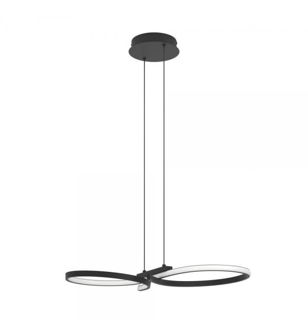 901267 Светод подвес SERPINS , 21W(LED), алюминий, сталь, черный, пластик, белый, 3000K, 2500lm