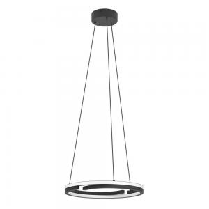 901822 Светодиодный подвес с регулировкой цветовой температуры MEZZOMONTE, 1X20W;1X20W(LED;LED), 2700-6500K, 2220;2220lm, алюминий, сталь, черный, бел