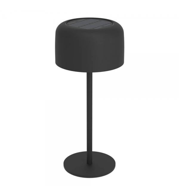 901889 Настольн. лампа на солн. батарее сенсорн. ROCCANOVA, H300, 2,8W(LED), IP44, 3000K, 270lm, сталь, черный