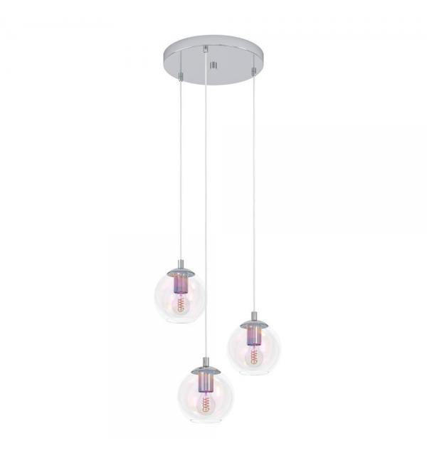 901921 Подвес ARISCANI 2, 3X60W(E27), сталь, хром, разноцветный