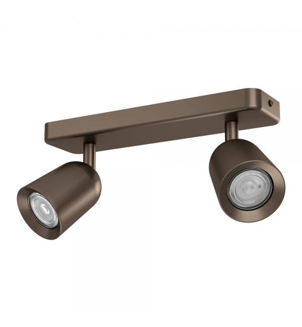 901949 Спот CAMALDOLI, 2X10W(GU10), сталь, темно-бронзовый