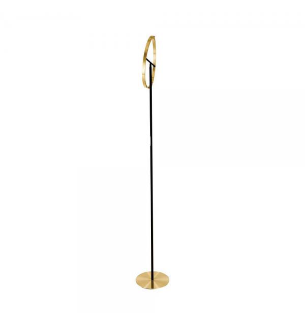 901973 Светодиодный торшер CASTELPOTO, 2X8,8W(LED), 3000K, 2000lm, сталь, латунь состаренный, черный, белый