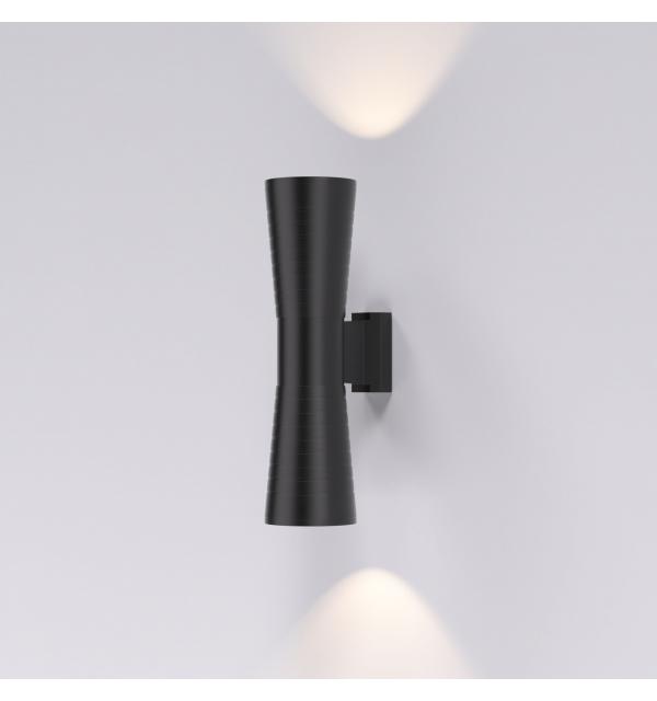 Настенный светодиодный светильник Tube double черный IP54 1502 TECHNO LED