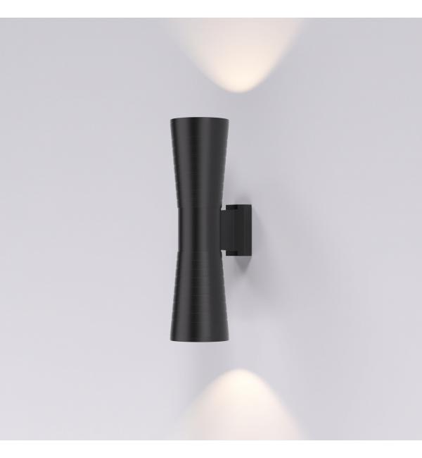 Настенный светодиодный светильник Tube double черный IP54 1502 TECHNO LED