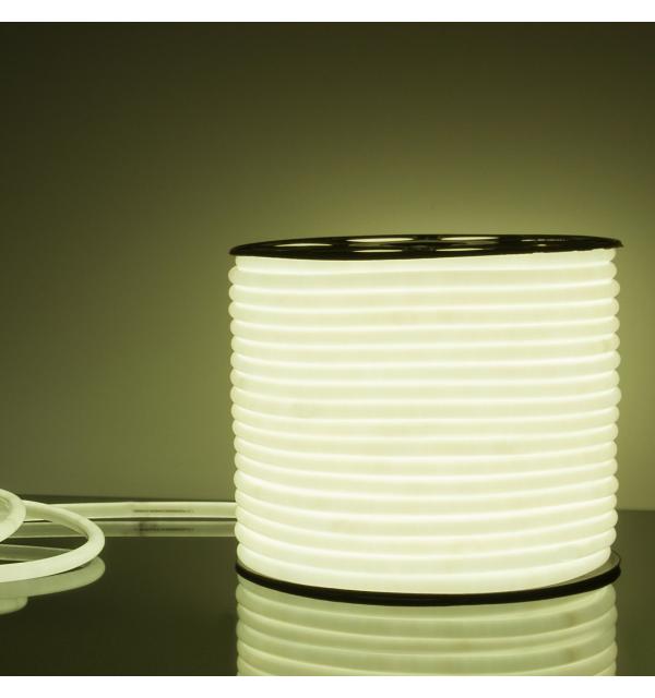 Светодиодный гибкий неон 220 В 9.6 Вт/м 144 Led/м 2835 IP67, круглый холодный белый 6500К, 50 м Гибкий неон 220V 9,6W 144Led 2835 IP67 круглый холодный белый, 50 м