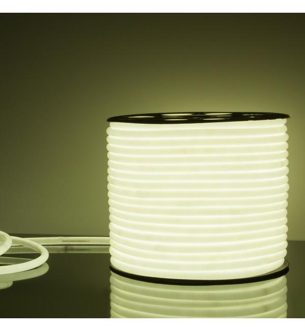 Светодиодный гибкий неон 220 В 9.6 Вт/м 144 Led/м 2835 IP67, круглый холодный белый 6500К, 50 м Гибкий неон 220V 9,6W 144Led 2835 IP67 круглый холодный белый, 50 м