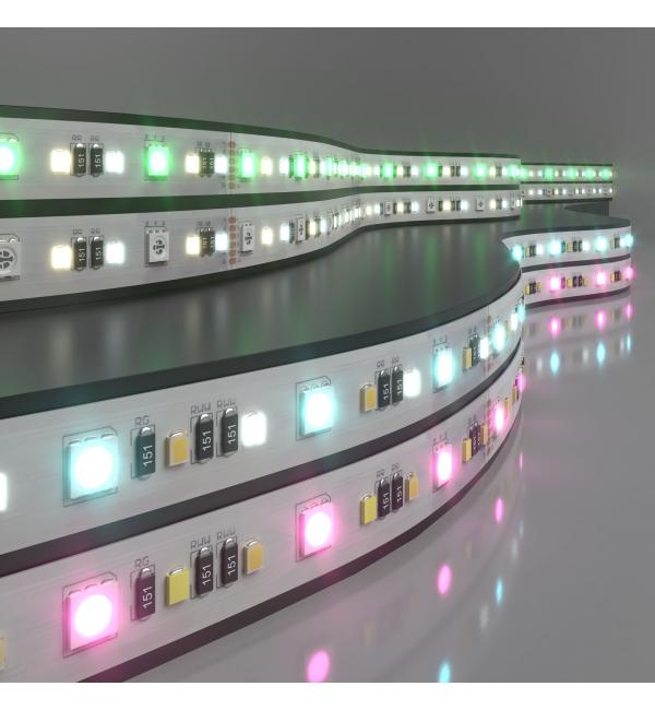 Светодиодная лента  24 В 16 Вт/м 90 Led/м 5050+2835+2835 IP20, MIX RGB/теплый белый 3300K/холодный белый 6500K, 5 м Лента светодиодная 24V 16W 90Led 5050+2835+2835 IP20 MIX RGB/теплый белый/холодный белый, 5м