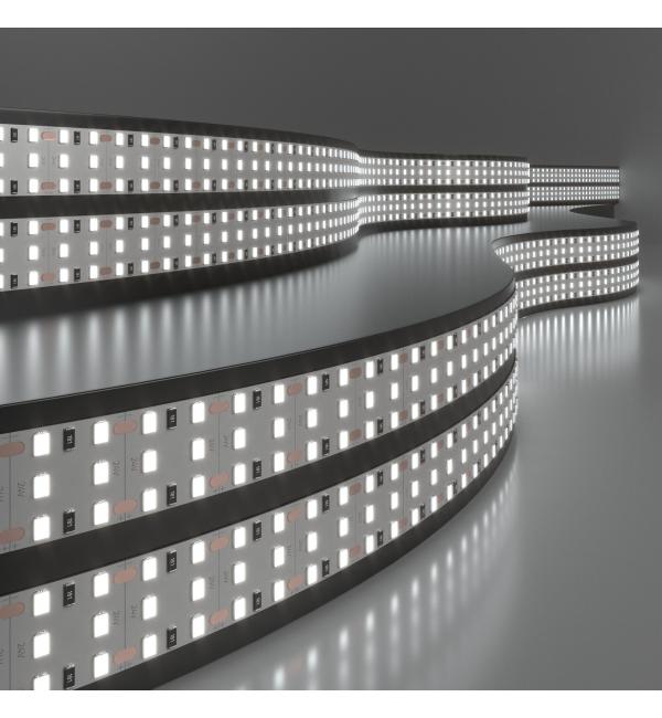 Светодиодная лента 360 LED 26 Вт IP20 трехрядная 6500К холодный белый, 5м 2835 24V 360Led 26W IP20