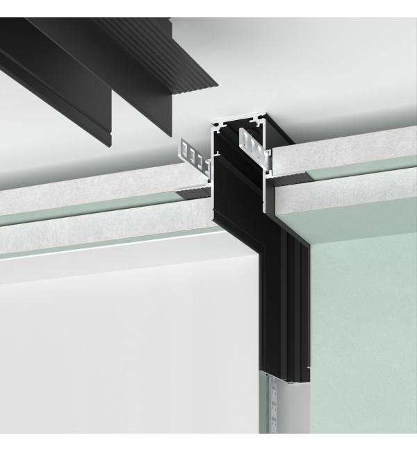 Slim Magnetic Коннектор угловой внутренний для встраиваемого шинопровода под ГКЛ 12,5мм черный 85211/00 85211/00