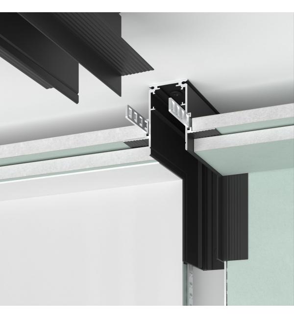 Slim Magnetic Коннектор угловой внутренний для встраиваемого шинопровода под ГКЛ 9,5мм черный 85213/00 85213/00