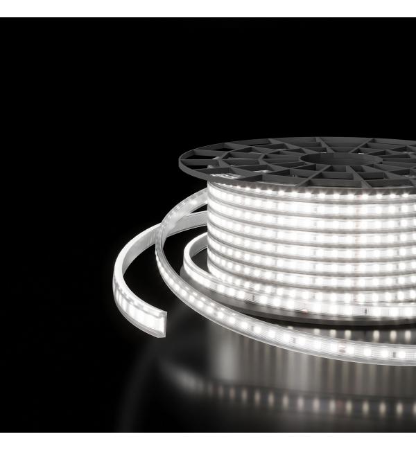 Светодиодная лента двухрядная Premium 220 В 18 Вт/м 180 Led/м 2835 IP65, холодный белый 6500K, 50 м LS011 220V