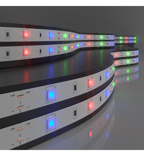 Светодиодная лента Бегущая волна 12 В 7,2 Вт/м 30 Led/м 5050 IP20, RGB 5 м Лента светодиодная 12V 7,2W 30Led 5050 IP20 бегущая волна, 5м