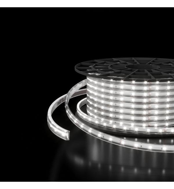 Светодиодная лента 220 В 8 Вт/м 60 Led/м 2835 IP65, холодный белый 6500K, 50 м Лента светодиодная 220V 8W 60Led 2835 IP65 холодный белый, 50 м