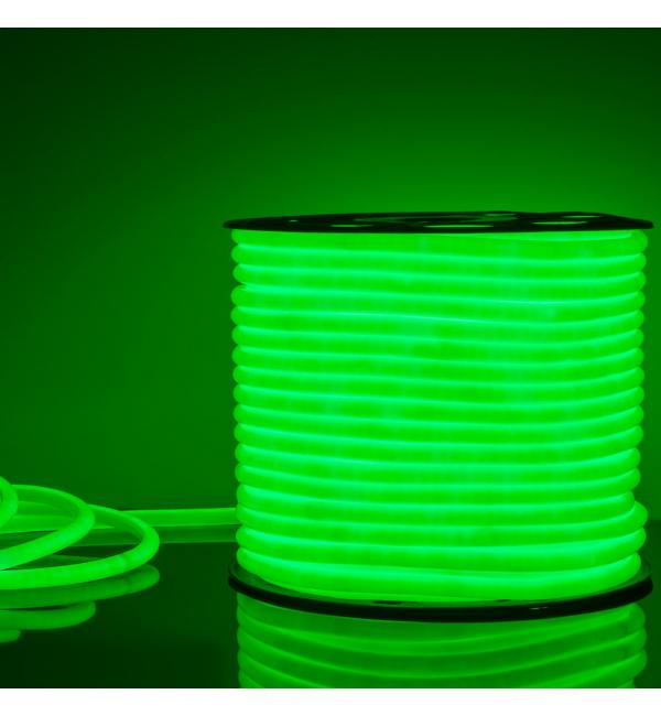 Светодиодный гибкий неон 220 В 9.6 Вт/м 144 Led/м 2835 IP67, круглый зеленый, 50 м Гибкий неон 220V 9,6W 144Led 2835 IP67 круглый зеленый, 50 м