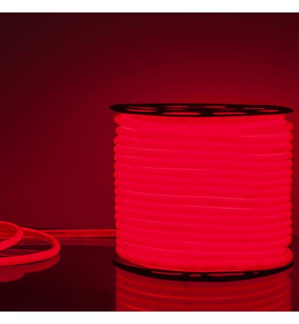 Светодиодный гибкий неон 220V 9.6W/м 144Led/м 2835 IP67 круглый, красный, 50 м Гибкий неон 220V 9,6W 144Led 2835 IP67 круглый красный, 50 м