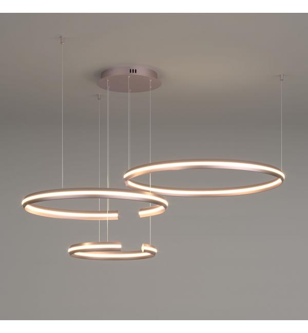 Подвесной светодиодный светильник с пультом управления 90180/3 сатин-никель