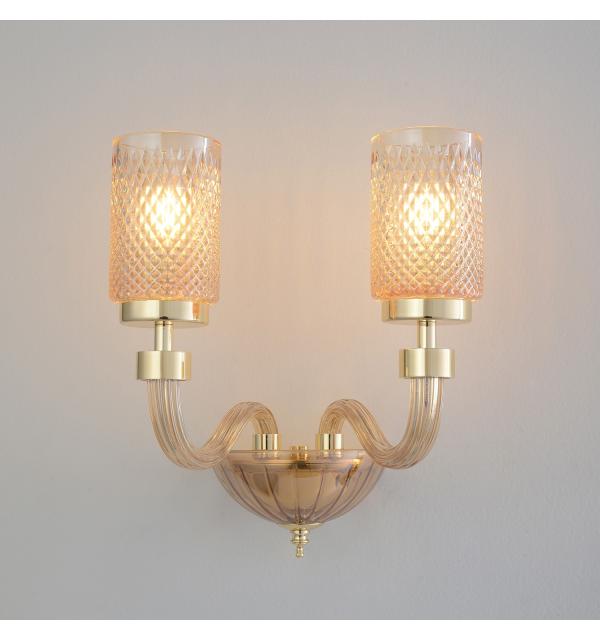 Светильник Crystal Lux SILVESTRO SILVESTRO AP2 AMBER 2971/402